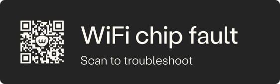 Message d'erreur de la puce WiFi sur l'écran LCD