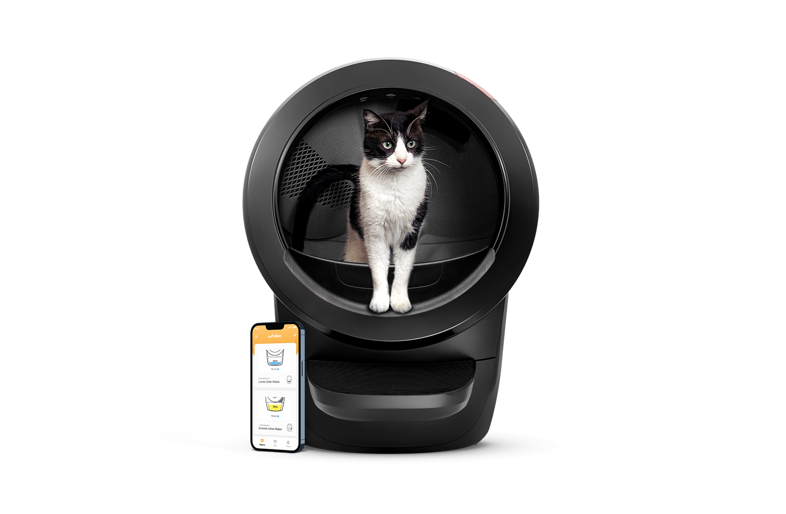 Front View of Black Litter-Robot 4