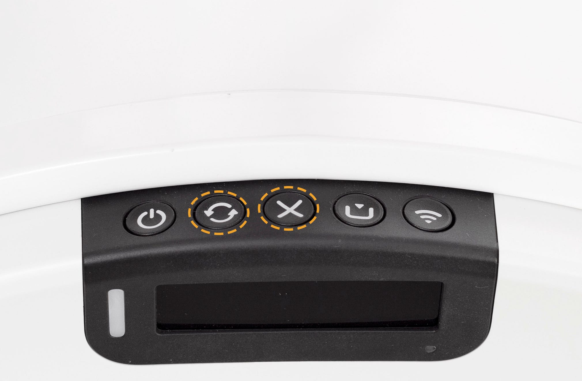 Pressing Cycle and Cancel buttons