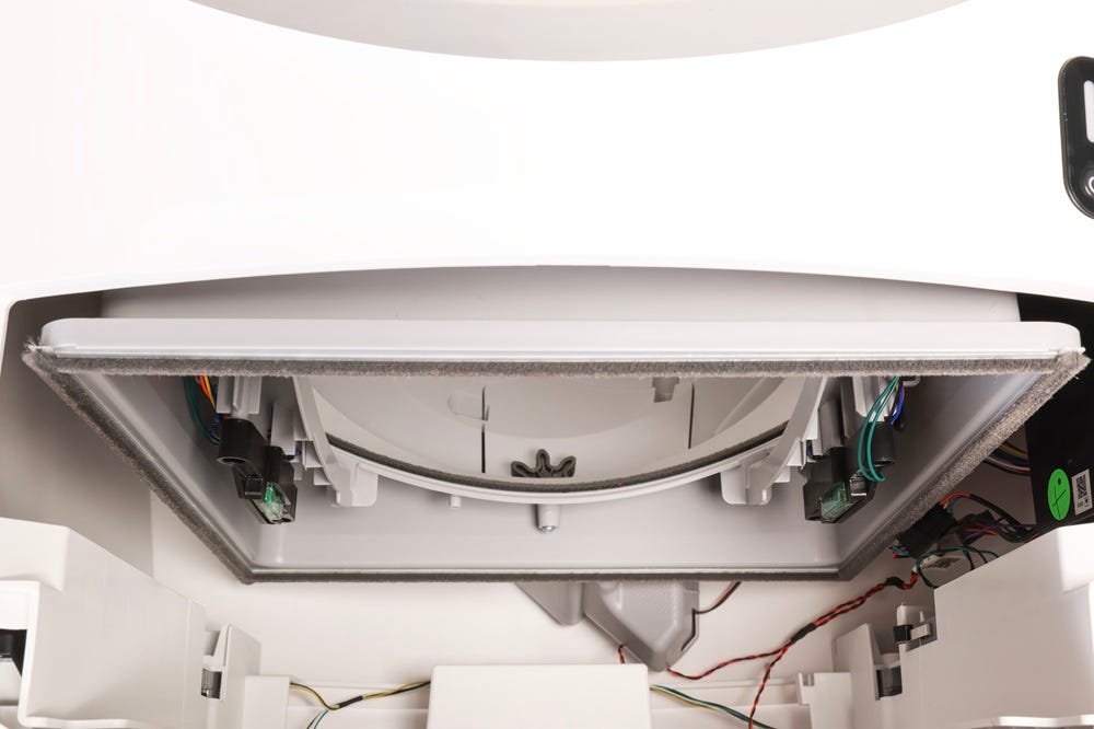 Inside of Litter-Robot EVO base with waste drawer removed