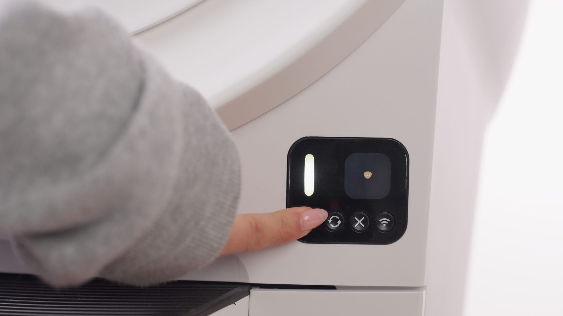 Pressing Power button