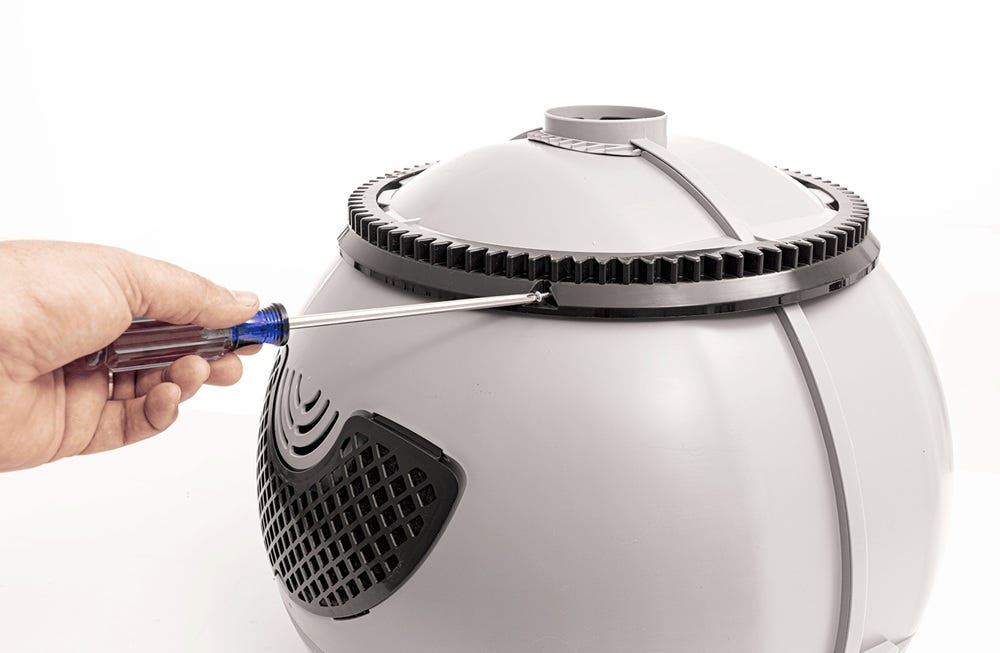 Abschrauben der Zahnradschiene