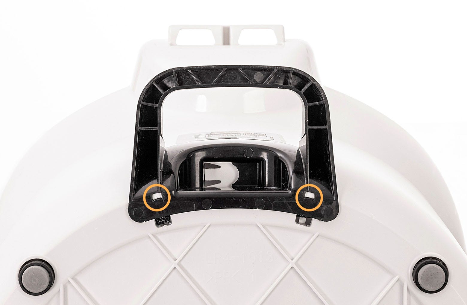 Bild der Stelle, an der der Kippschutz einrastet.