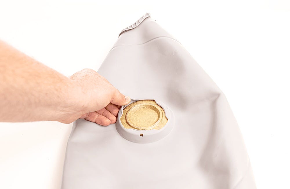 Insertion du lest de la doublure dans la nouvelle doublure