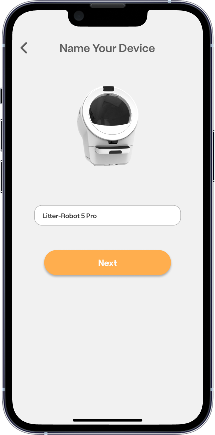 In-app screen to name your device