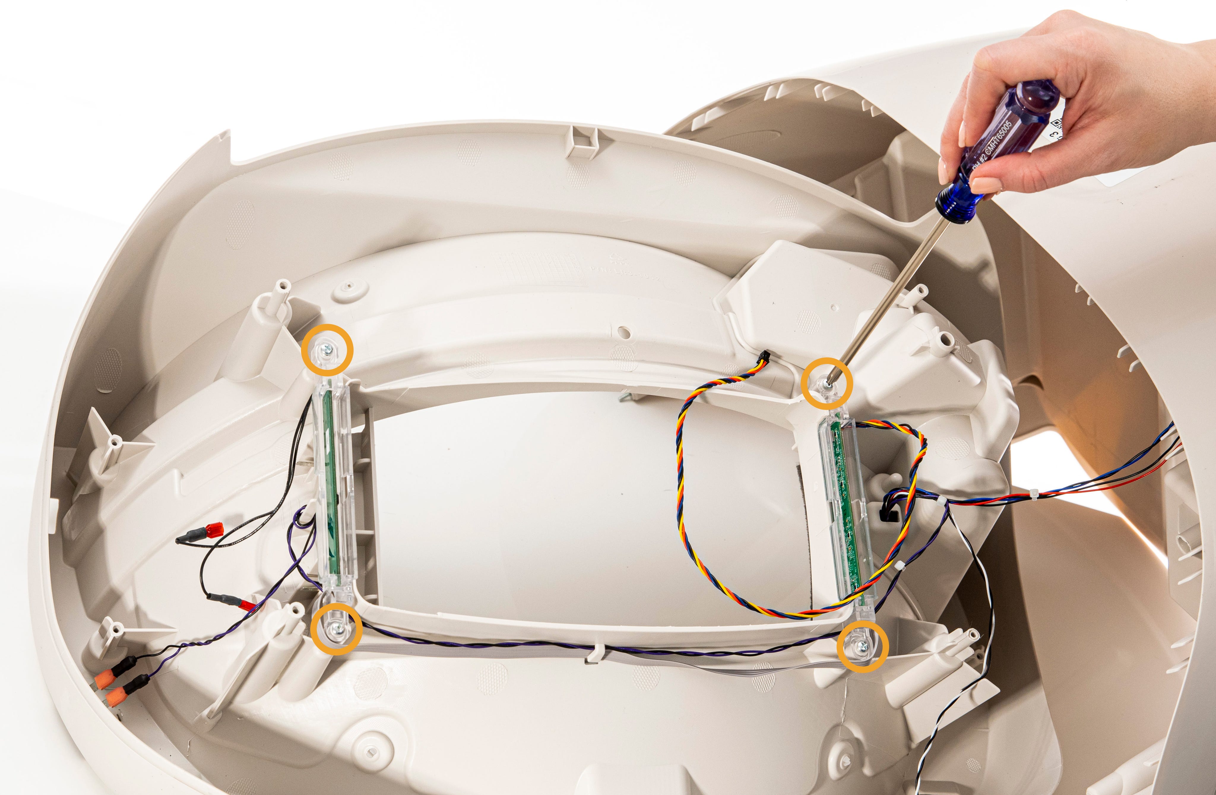 Removing DFI board screws on both sides