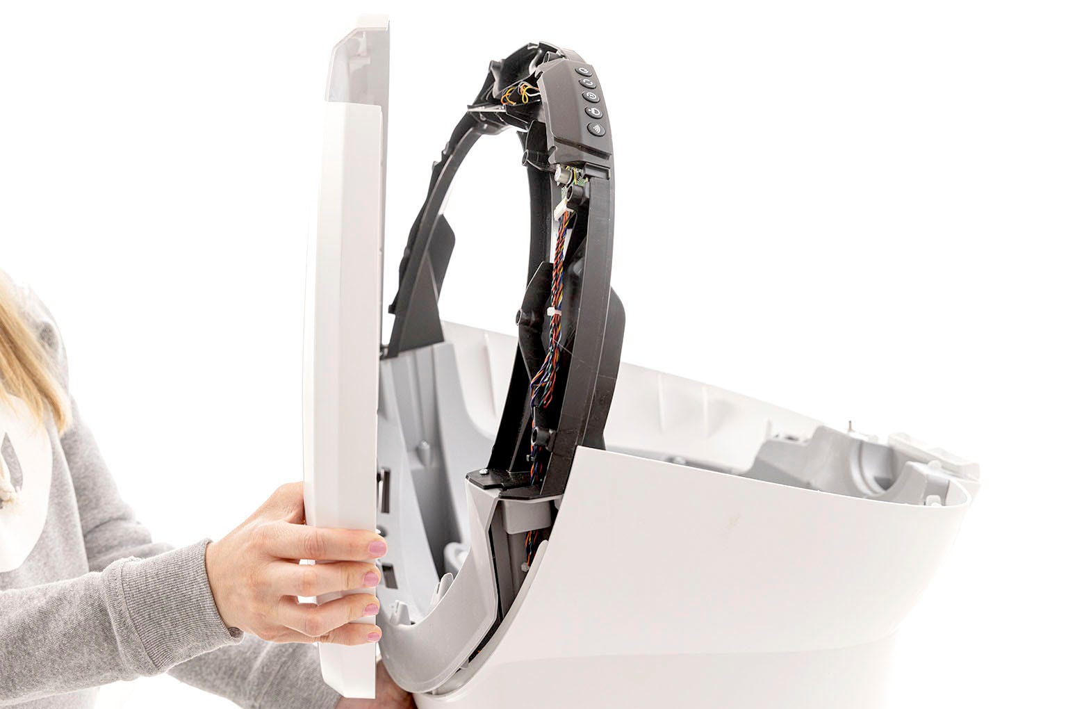 Separating and removing the bezel from the bridge