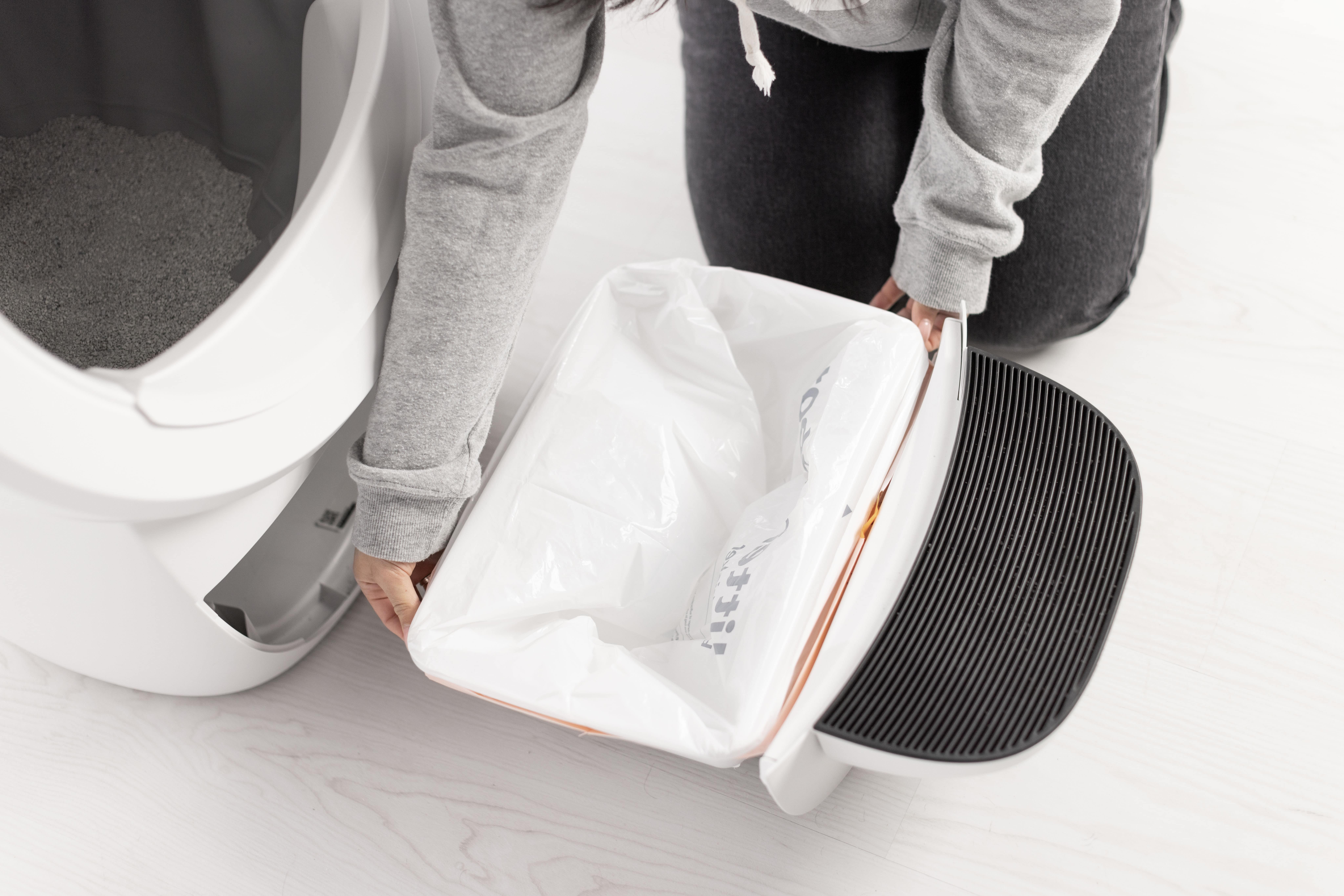 Litter Robot Waste Drawer Liner Installation Easy Cleanup Litter Robot