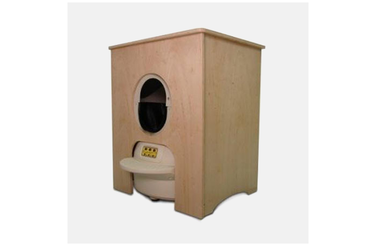 Litter-Robot Natural Wood Cabinet - Front View