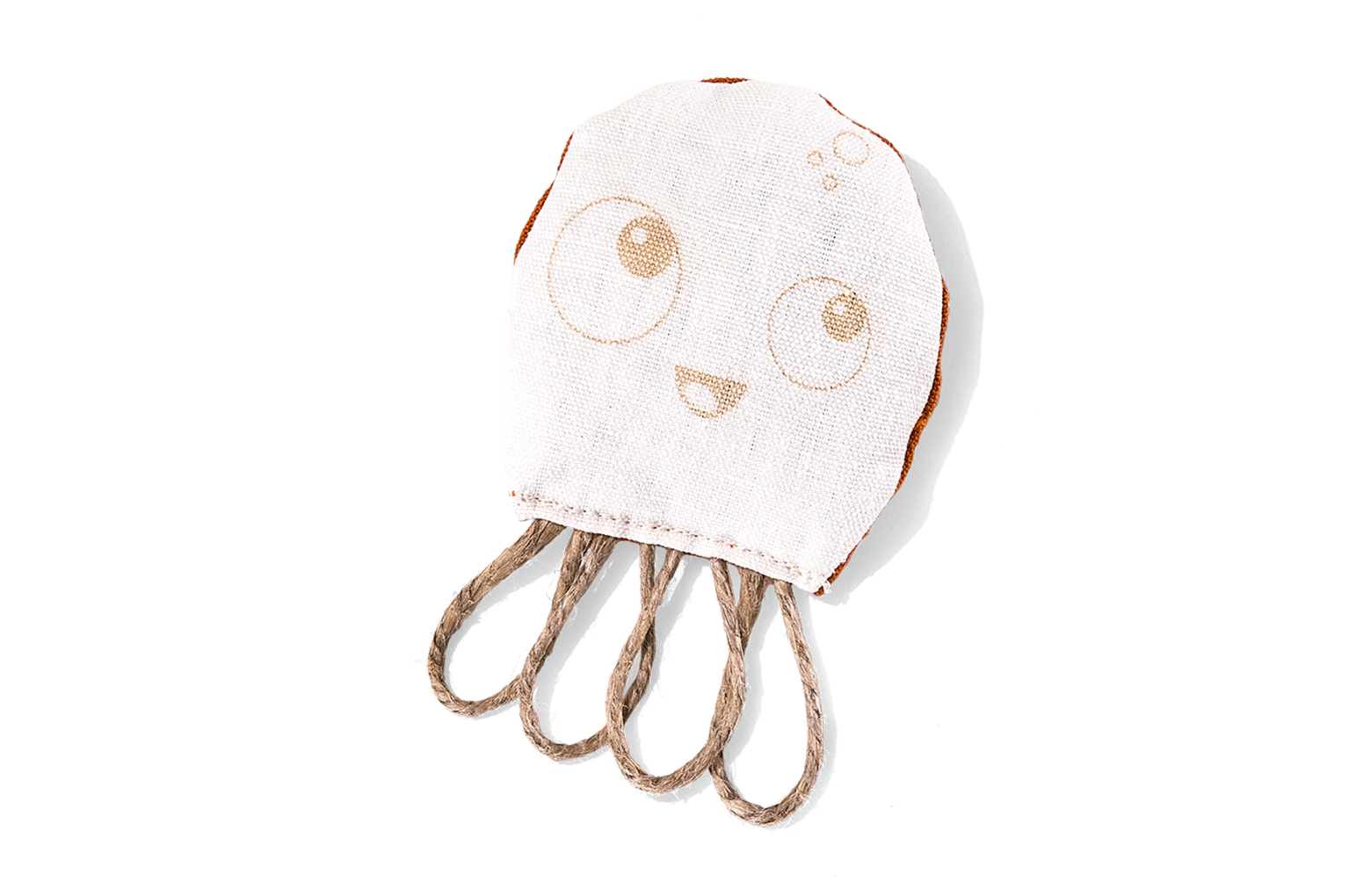 Orange hemp octopus toy