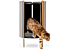 Cat climbing out of the cat silo