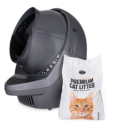 Litter-Robot 3 Connect and bag of premium cat litter