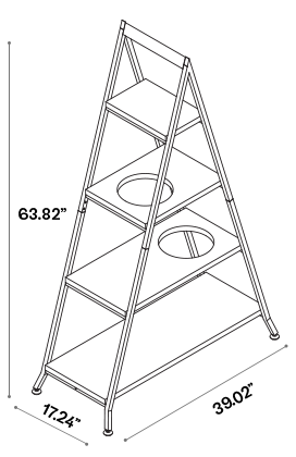 Technical specification drawing of cat pyramid