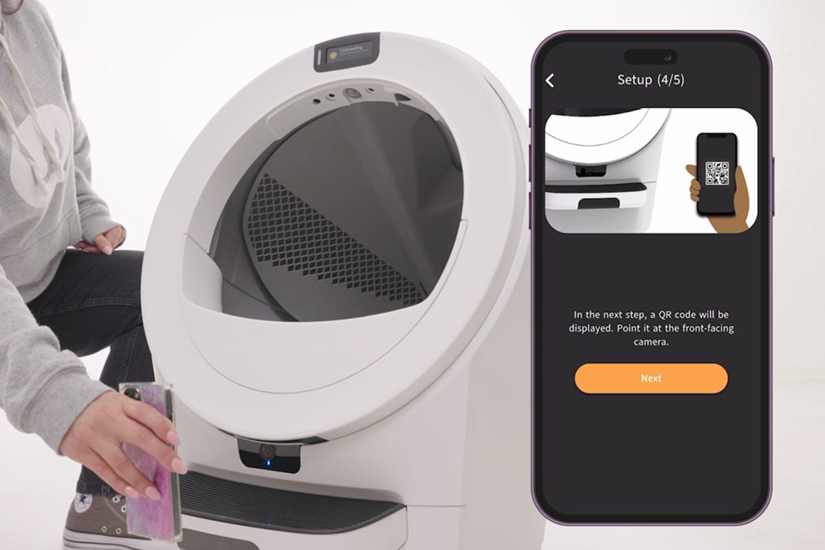 QR Code on app screen while phone screen is held in front of camera