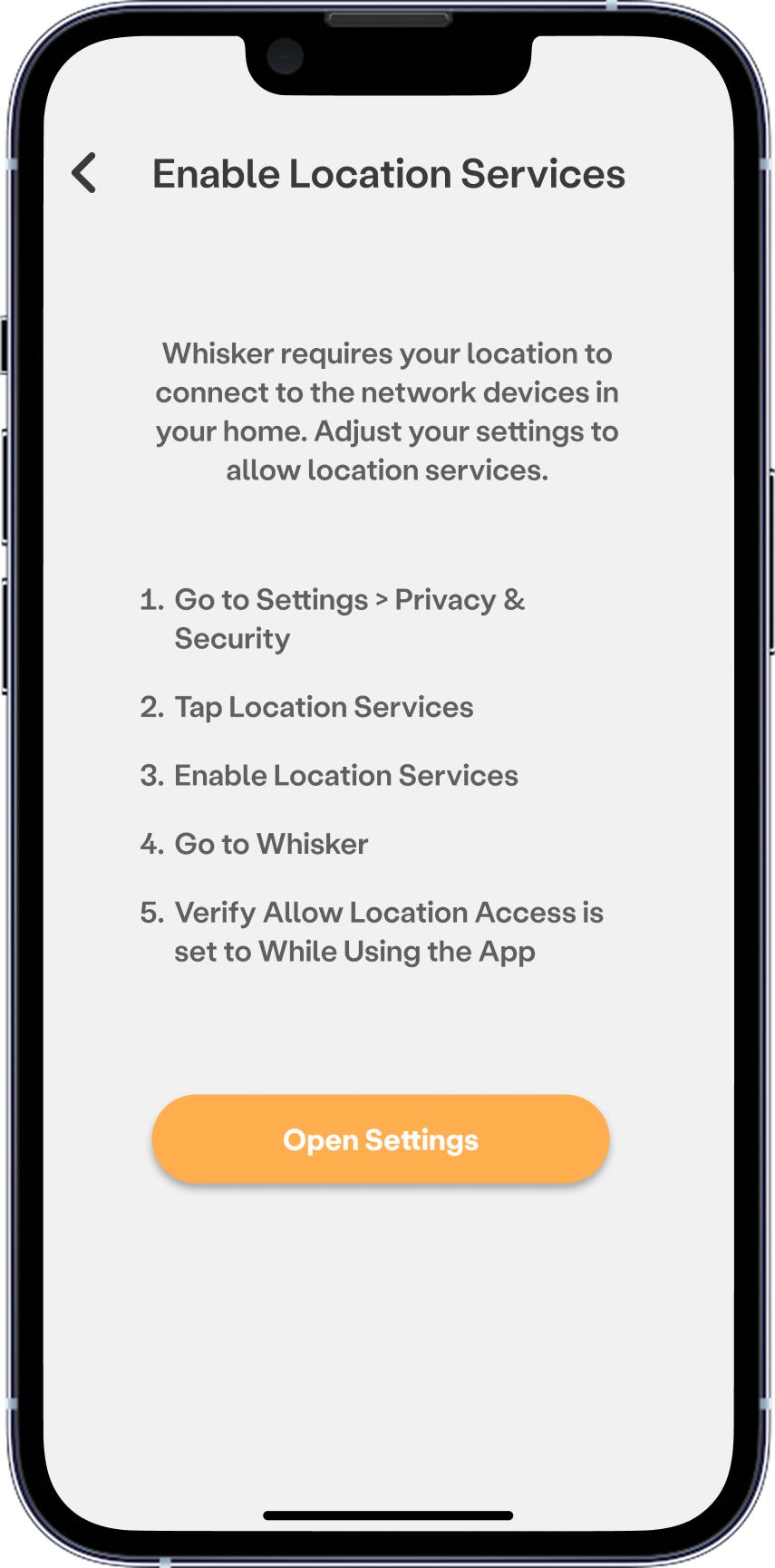 Enabling location services