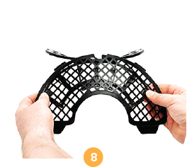 OdorTrapÂ® Holder snapped into the filter cover