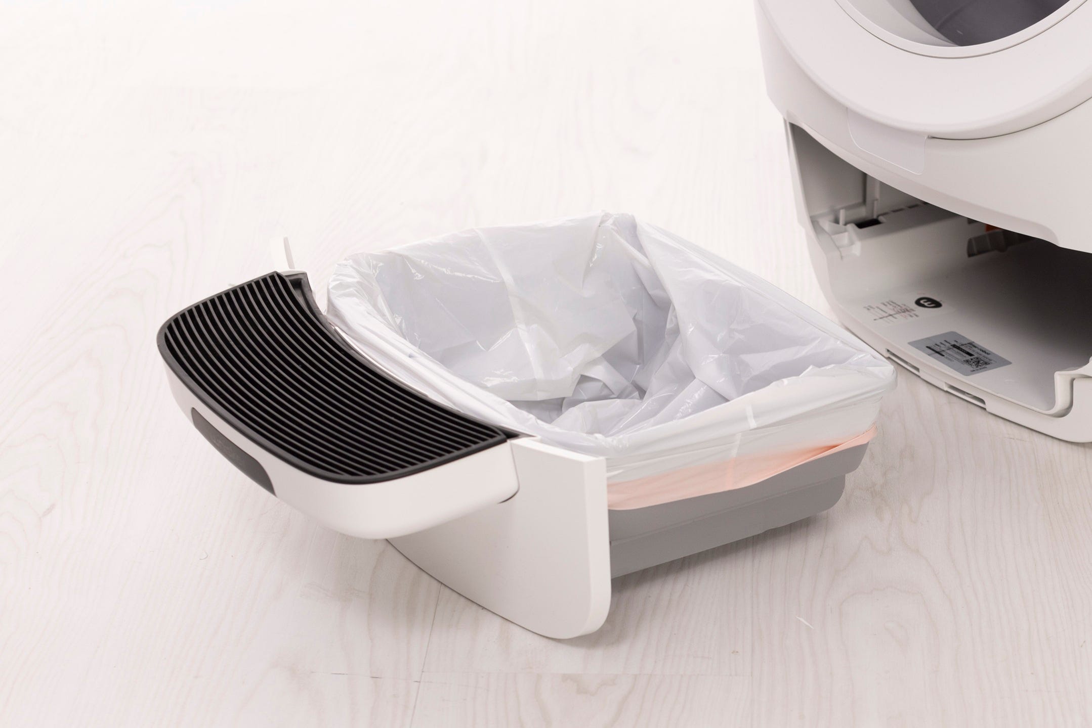 Waste drawer removed from unit