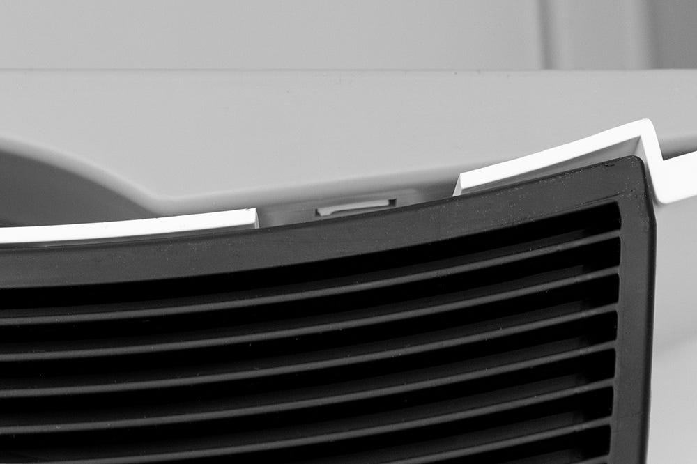 Closeup of drawer center snap inserted