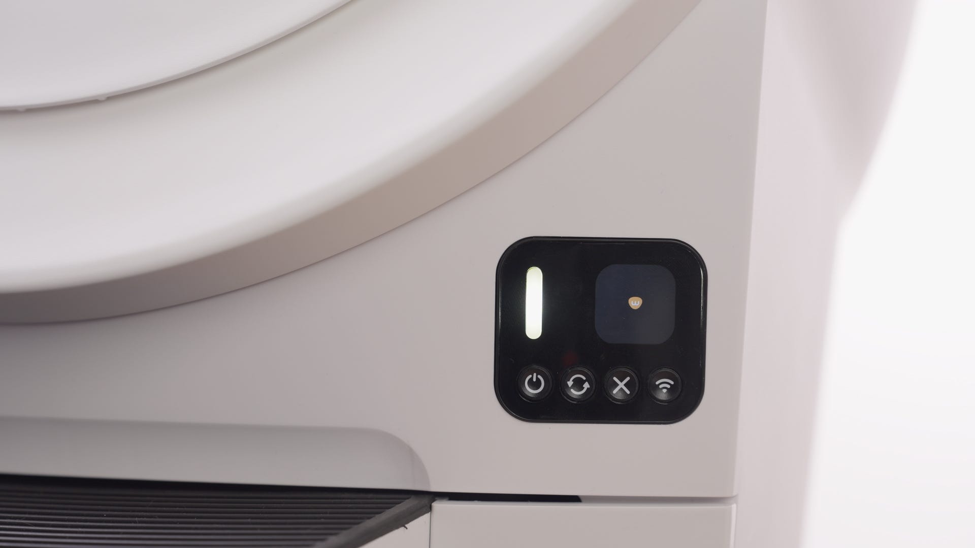 Control panel with white LED indicator light