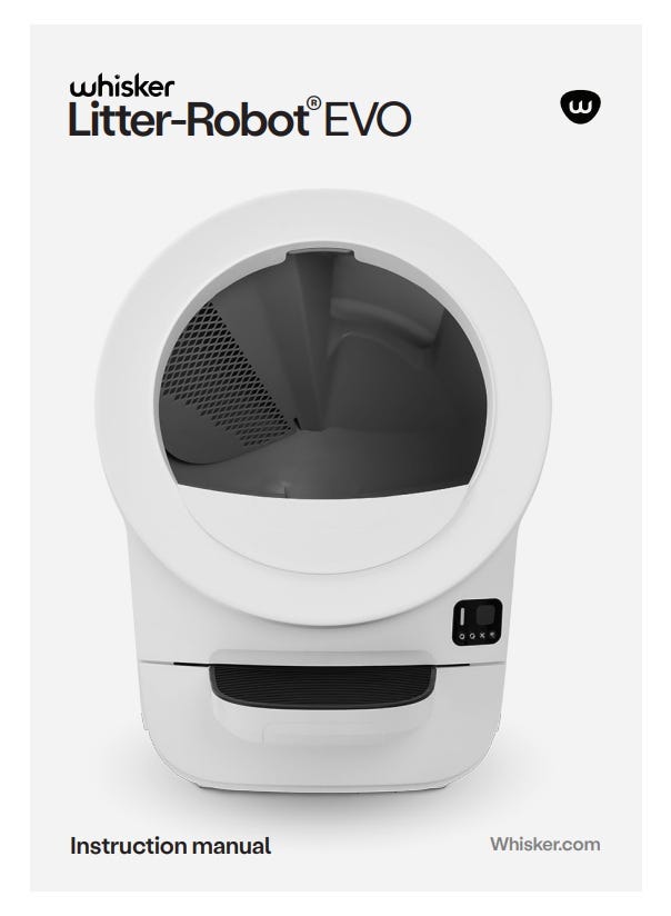Image of Litter-Robot EVO manual cover page