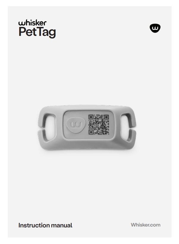 Image of PetTag manual cover page