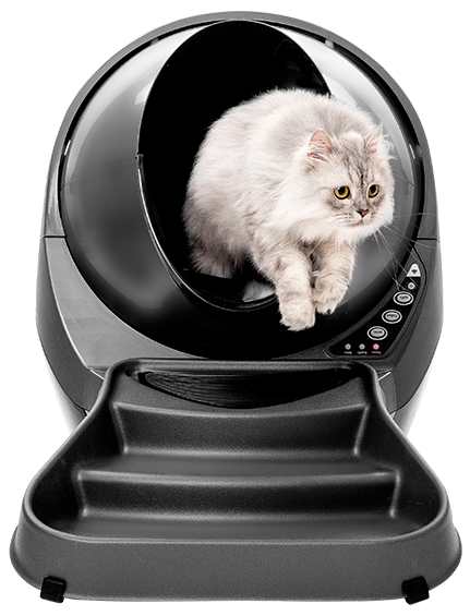 Cat leaping out of a Litter-Robot