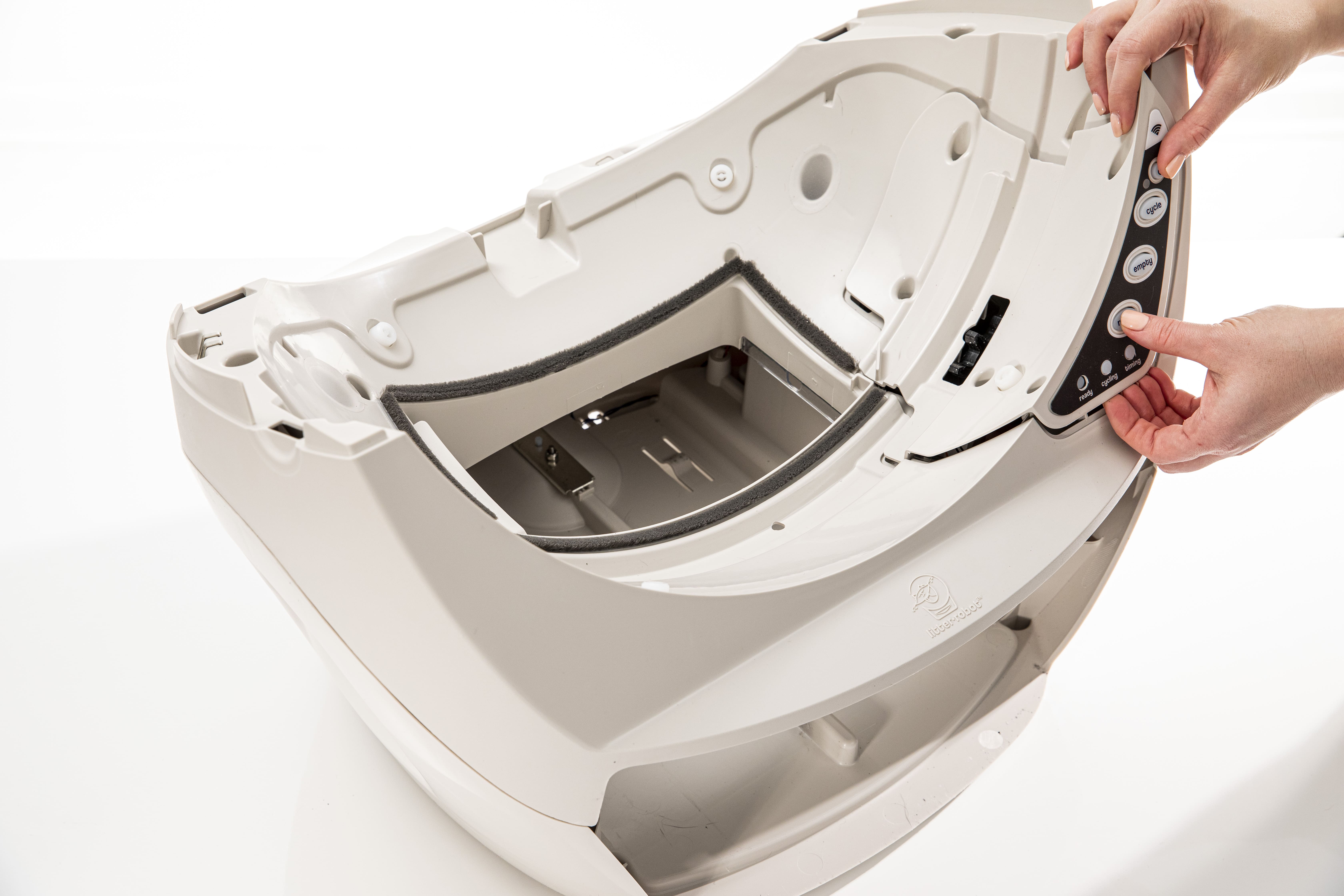 Separating control panel cover and buttons