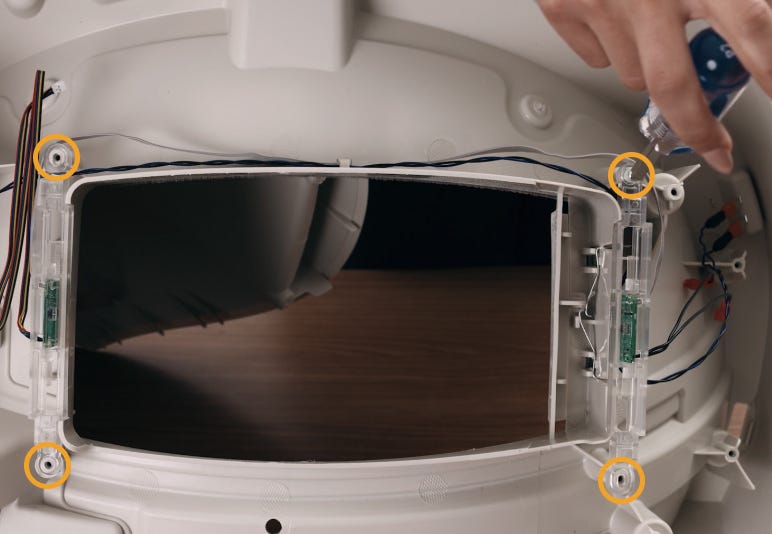 Securing DFI housings to base with screws