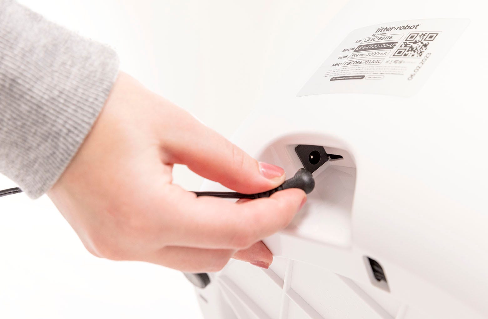 Image unplugging the power plug from the unit